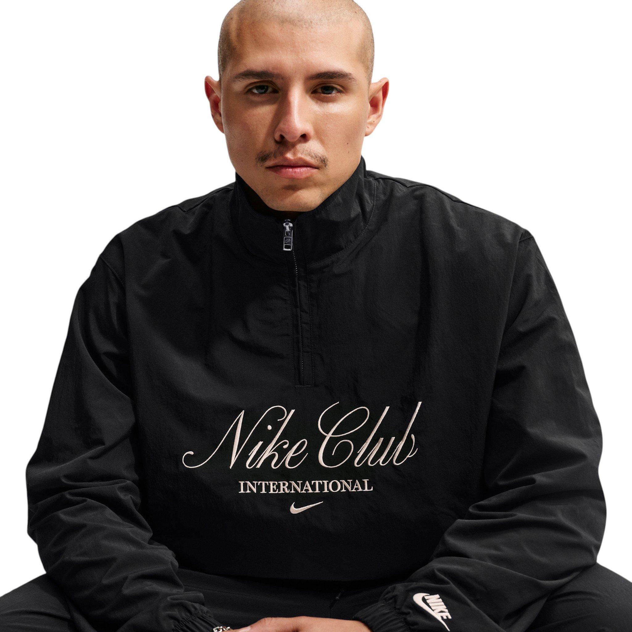 Nike Men's Sportswear Club 1/2 Zip Jacket - BLACK